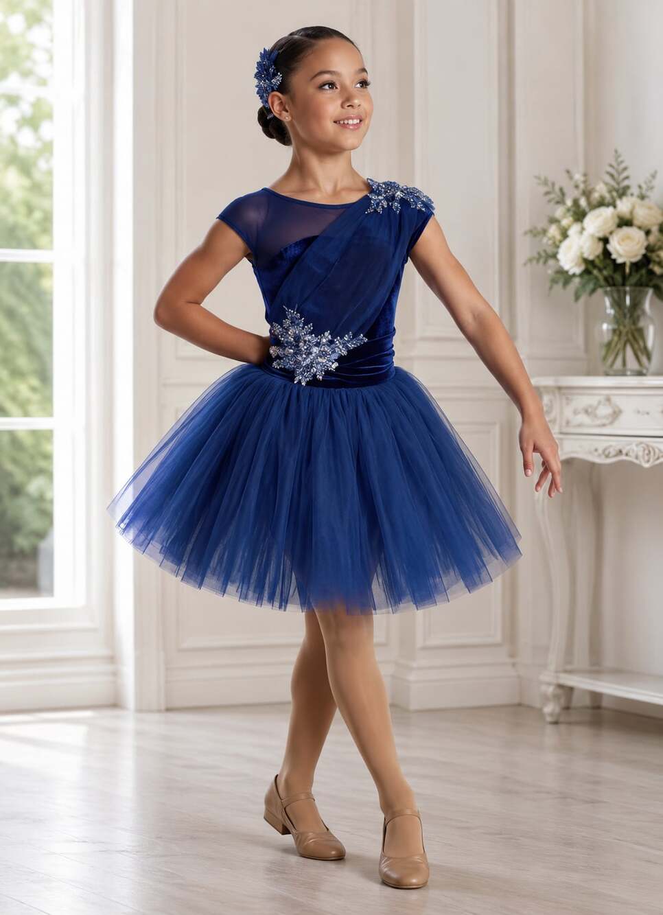 Weissman Rewrite The Stars Draped Cap Sleeve Ballet Tutu Costume